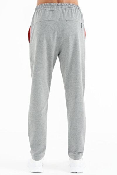 Tommylife Wholesale Gray Melange Pocketed Standard Fit Men's Sweatpants - 84967 - Thumbnail