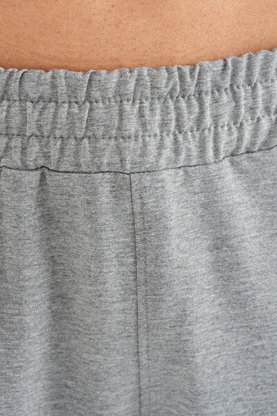 Tommylife Wholesale Gray Melange Pocketed Standard Fit Men's Sweatpants - 84967 - Thumbnail