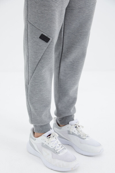 Tommylife Wholesale Gray Melange Relaxed Fit Men's Sweatpants - 82100 - Thumbnail