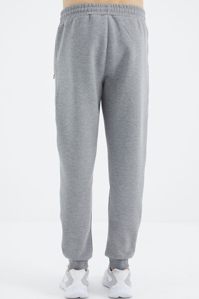 Tommylife Wholesale Gray Melange Relaxed Fit Men's Sweatpants - 82100 - Thumbnail