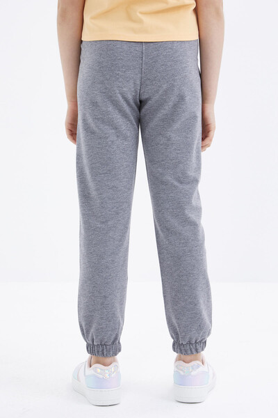 Tommylife Wholesale Gray Melange Standard Fit Girl's Sweatpants - 75051 - Thumbnail
