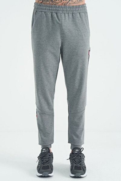 Tommylife Wholesale Gray Melange Standard Fit Men's Jogger Sweatpants - 84960 - Thumbnail