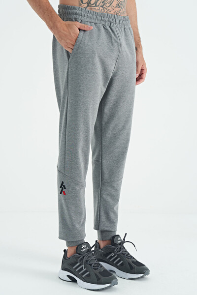 Tommylife Wholesale Gray Melange Standard Fit Men's Jogger Sweatpants - 84960 - Thumbnail