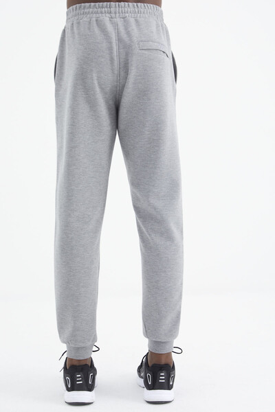 Tommylife Wholesale Gray Melange Standard Fit Men's Sweatpants - 84994 - Thumbnail