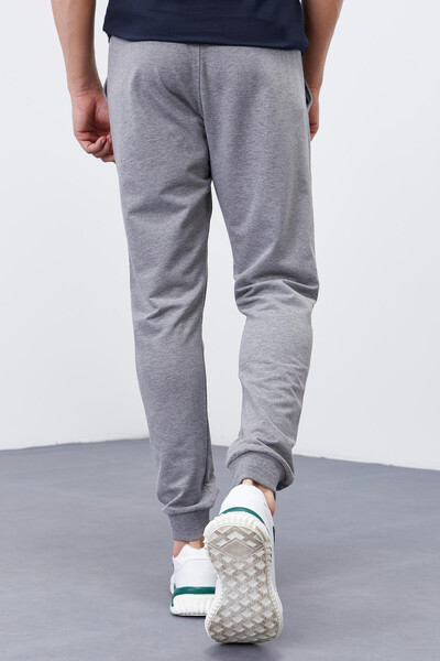 Tommylife Wholesale Gray Melange With Classic Pockets Standard Mold Cuffed Men's Sweatpant - 84652 - Thumbnail