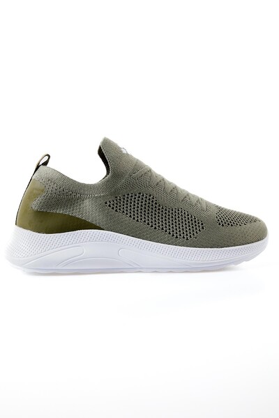 Tommylife Wholesale Green Laceless Women's Sneakers - 89207 - Thumbnail
