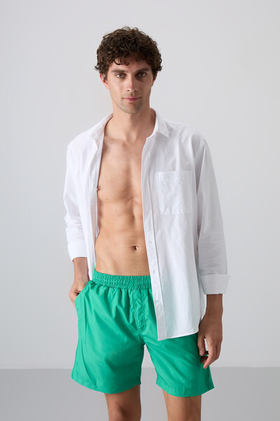 Tommylife Wholesale Green Standard Fit Men's Swim Shorts - 81237 - Thumbnail