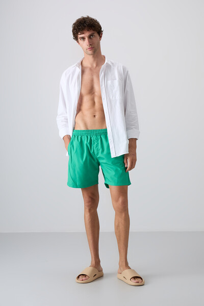 Tommylife Wholesale Green Standard Fit Men's Swim Shorts - 81237 - Thumbnail