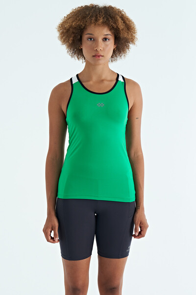 Tommylife Wholesale Green Standard Fit Women's Tank Top - 97269 - Thumbnail