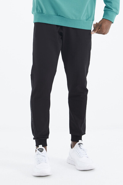 Tommylife Wholesale Harold Standard Fit Men's Jogger Sweatpants 82112 Black - Thumbnail