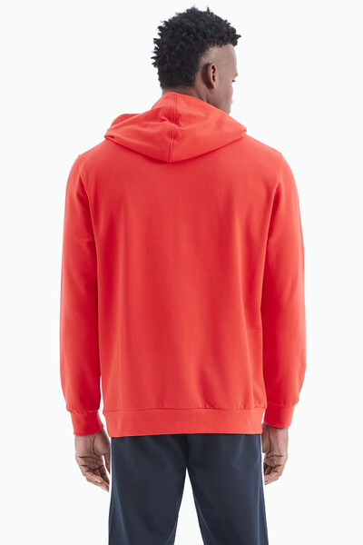 Tommylife Wholesale Harvey Hooded Standard Fit Men's Sweatshirt 88309 Fiesta - Thumbnail