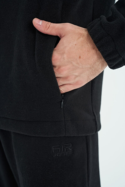 Tommylife Wholesale Hektor Black Hooded Fleece Men's Tracksuit Set - 85227 - Thumbnail