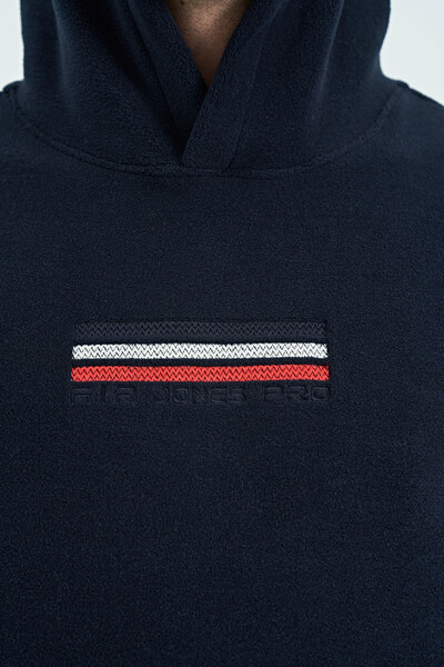 Tommylife Wholesale Hern Navy Blue Men's Fleece Sweatshirt - 88301 - Thumbnail