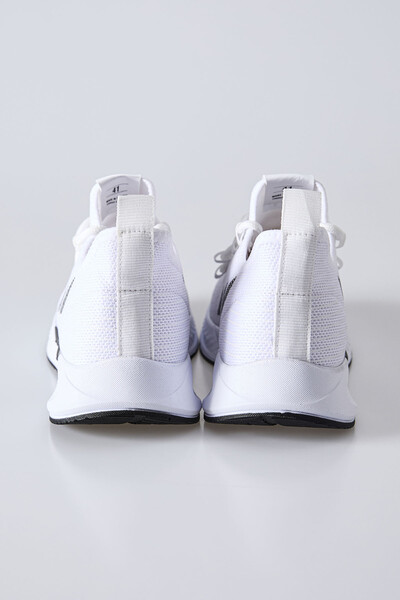 Tommylife Wholesale High Platform Men's Sneakers 89130 White - Black - Thumbnail