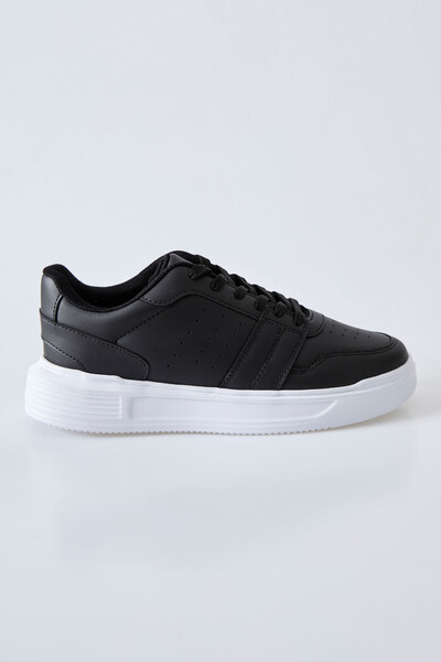 Tommylife Wholesale High-Top Men's Casual Sneakers 89125 Black - White - Thumbnail