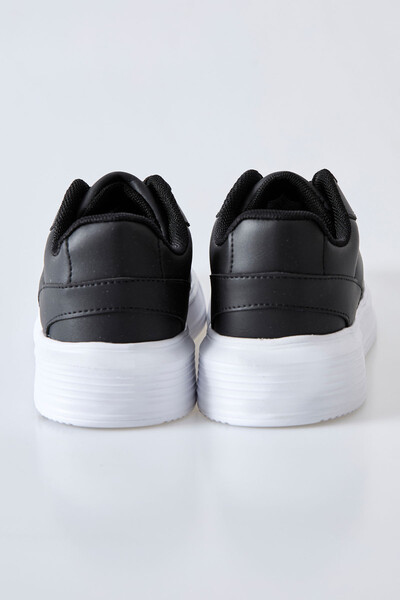 Tommylife Wholesale High-Top Men's Casual Sneakers 89125 Black - White - Thumbnail