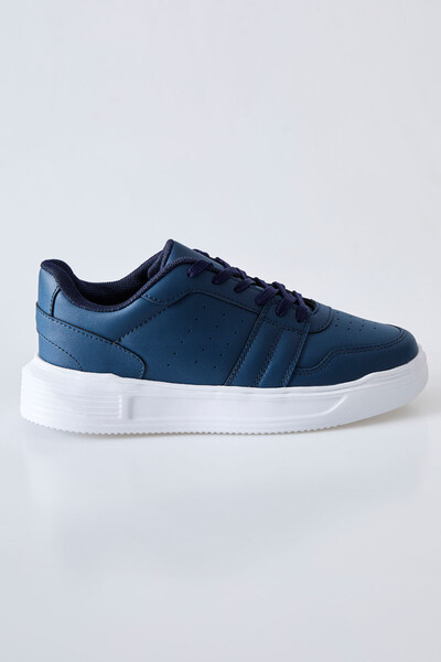 Tommylife Wholesale High-Top Men's Casual Sneakers 89125 Navy Blue - Thumbnail