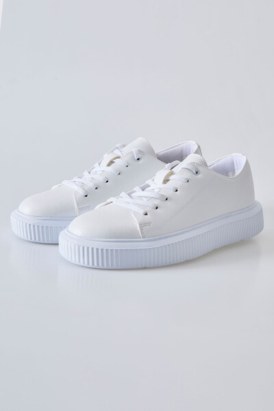 Tommylife Wholesale High-Top Men's Casual Sneakers 89129 White - Thumbnail