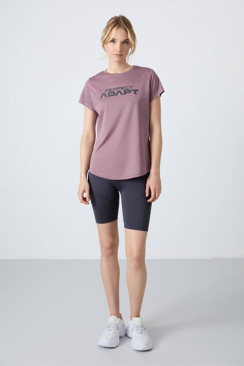 TommyLife - Tommylife Wholesale High Waist Biker Women's Leggings 91013 Anthracite