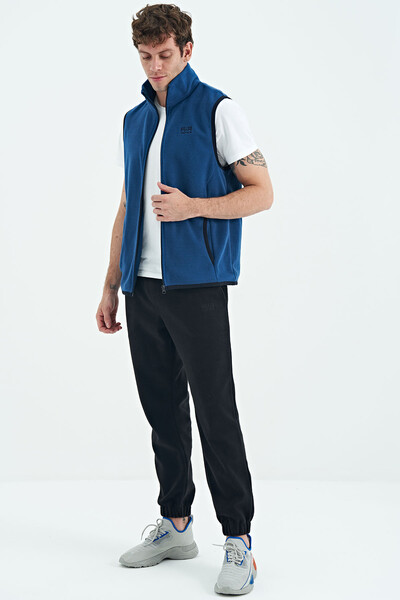 Tommylife Wholesale Hugh Comfort Fit Zippered Men's Fleece Vest 88302 Parliament - Thumbnail