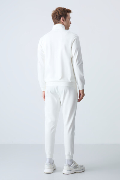 Tommylife Wholesale Hugo Comfy Jogger Men's Tracksuit Set 85198 Ecru - Thumbnail