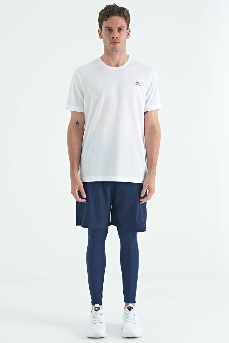 TOMMYLIFE - Tommylife Wholesale Indigo High Waist Slim Fit Active Sports Men's Legging - 84988