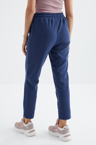 Tommylife Wholesale Indigo High Waisted Comfy Pocket Women's Fleece Sweatpants - 94623 - Thumbnail