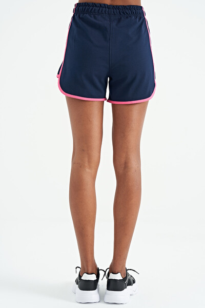 Tommylife Wholesale Indigo Laced Standard Fit Women's Shorts - 02158 - Thumbnail