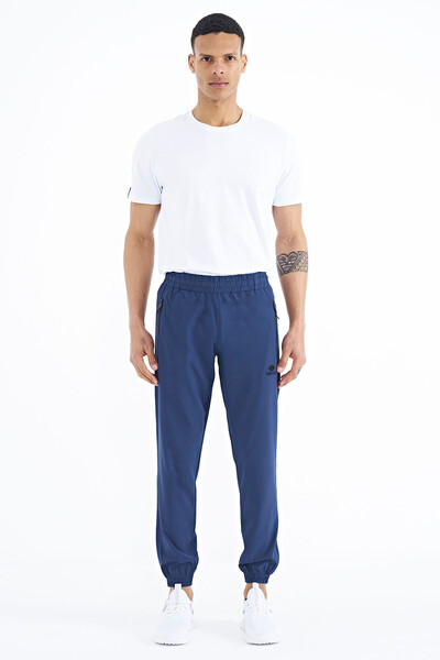 Tommylife Wholesale Indigo Men's Basic Comfy Elastic Cuff Sweatpants - 84826 - Thumbnail