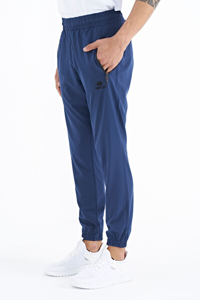 Tommylife Wholesale Indigo Men's Basic Comfy Elastic Cuff Sweatpants - 84826 - Thumbnail