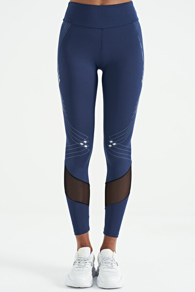 Tommylife Wholesale Indigo Slim Fit Women's Leggings - 94631 - Thumbnail