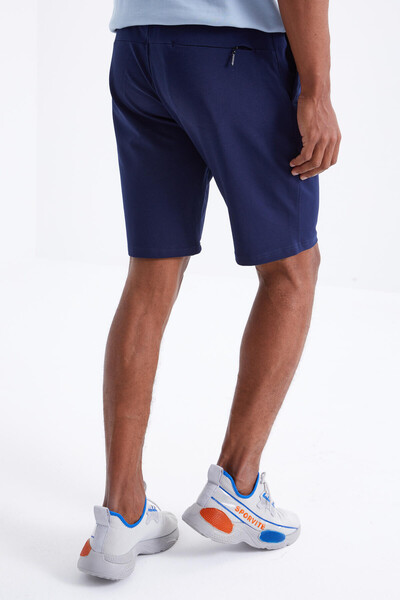 Tommylife Wholesale Indigo Standard Fit Basic Men's Short - 81212 - Thumbnail