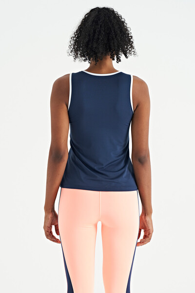 Tommylife Wholesale Indigo Standard Fit Women's Spor Tank - 97255 - Thumbnail