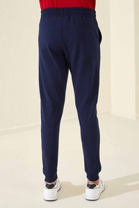 Tommylife Wholesale Indigo With Classic Pockets Standard Mold Cuffed Men's Sweatpant - 84652 - Thumbnail