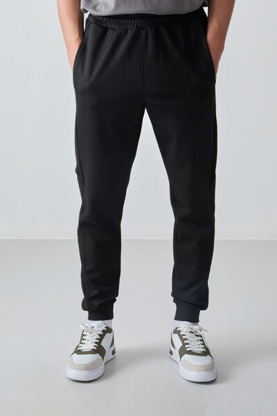 Tommylife Wholesale Jogger Standard Fit Men's Sweatpants 82126 Black - Thumbnail