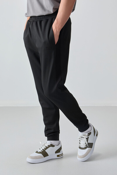 Tommylife Wholesale Jogger Standard Fit Men's Sweatpants 82126 Black - Thumbnail