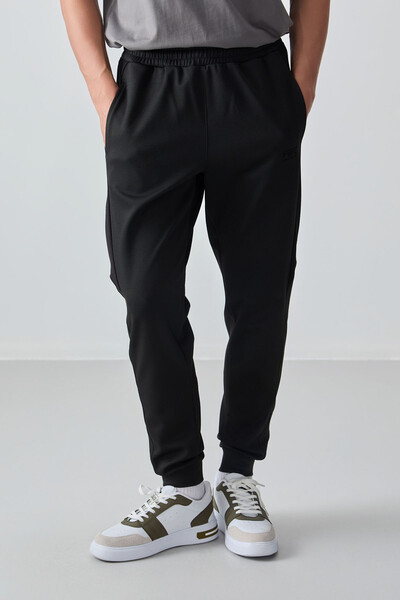 Tommylife Wholesale Jogger Standard Fit Men's Sweatpants 82126 Black - Thumbnail