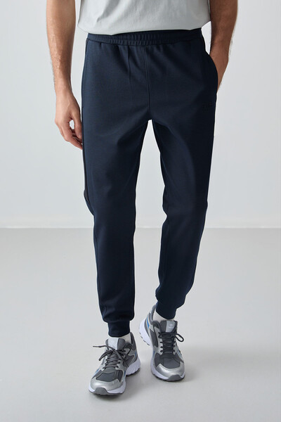 Tommylife Wholesale Jogger Standard Fit Men's Sweatpants 82126 Navy Blue - Thumbnail