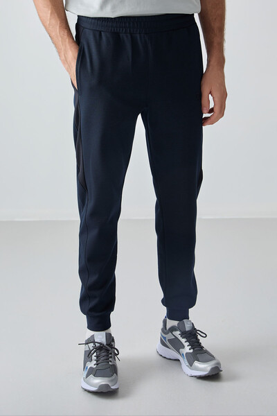 Tommylife Wholesale Jogger Standard Fit Men's Sweatpants 82126 Navy Blue - Thumbnail