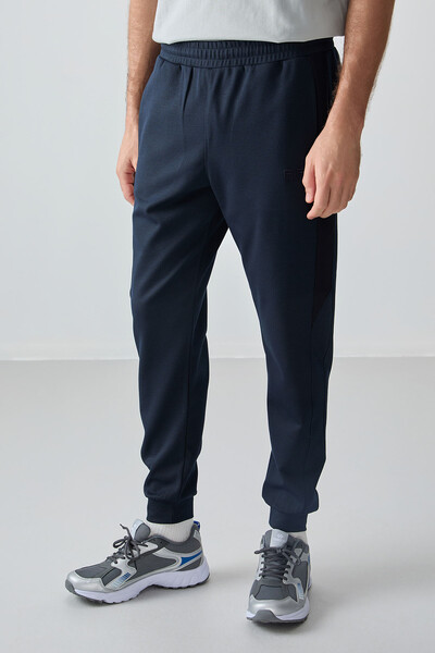 Tommylife Wholesale Jogger Standard Fit Men's Sweatpants 82126 Navy Blue - Thumbnail