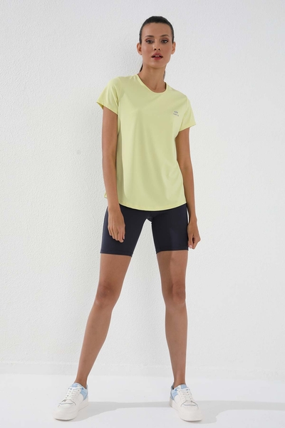 Tommylife Wholesale Lemon Basic Short Sleeve Bike Collar Women's T-shirt - 97144 - Thumbnail