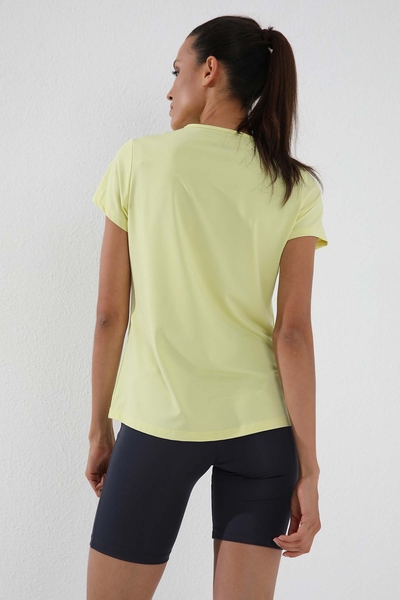 Tommylife Wholesale Lemon Basic Short Sleeve Bike Collar Women's T-shirt - 97144 - Thumbnail