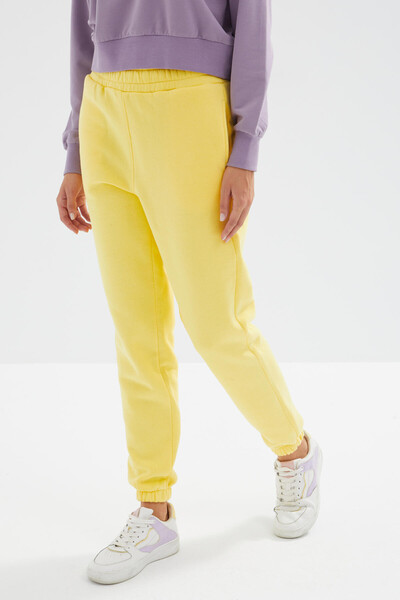 Tommylife Wholesale Lemon High Waisted Comfy Jogger Women's Sweatpants - 94624 - Thumbnail