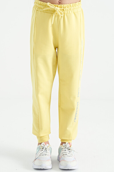 Tommylife Wholesale Lemon Laced Standard Fit Jogger Girls Sweatpants - 75123 - Thumbnail