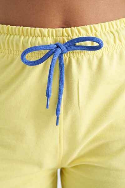 Tommylife Wholesale Lemon Laced Standard Fit Women's Shorts - 02158 - Thumbnail
