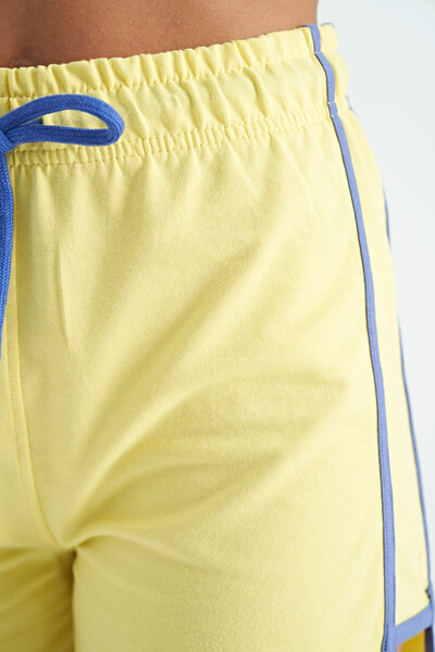 Tommylife Wholesale Lemon Laced Standard Fit Women's Shorts - 02158 - Thumbnail