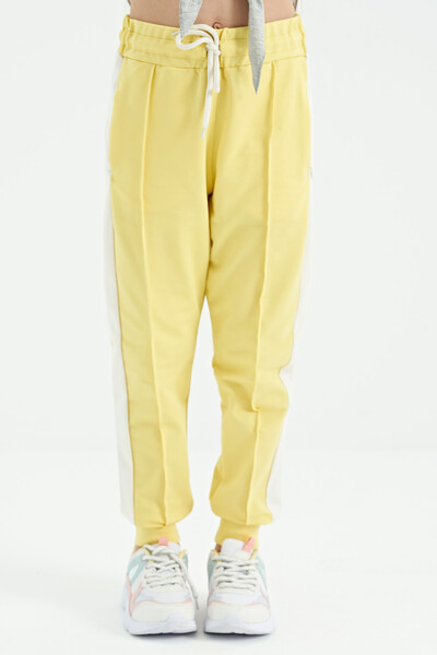 Tommylife Wholesale Lemon Pocket Detailed Jogger Girls Sweatpants - 75122 - Thumbnail