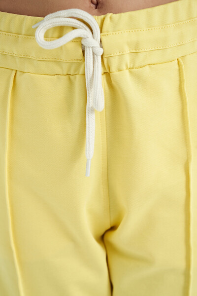 Tommylife Wholesale Lemon Pocket Detailed Jogger Girls Sweatpants - 75122 - Thumbnail