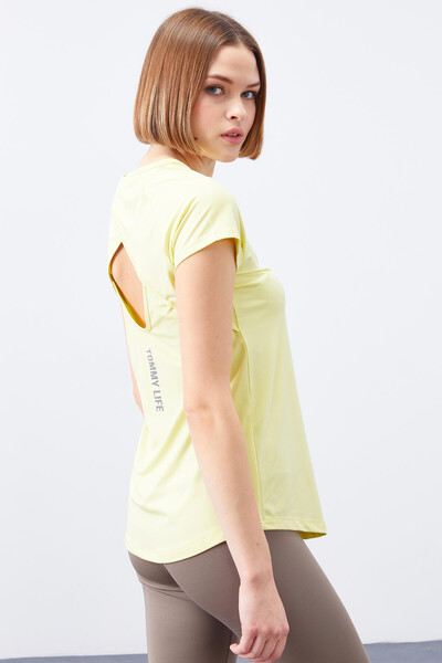 Tommylife Wholesale Lemon Short Sleeve Standard Fit Crew Neck Women's T-Shirt - 97101 - Thumbnail