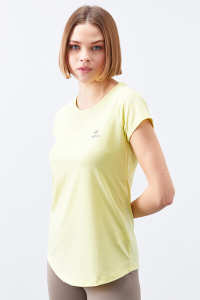 Tommylife Wholesale Lemon Short Sleeve Standard Fit Crew Neck Women's T-Shirt - 97101 - Thumbnail